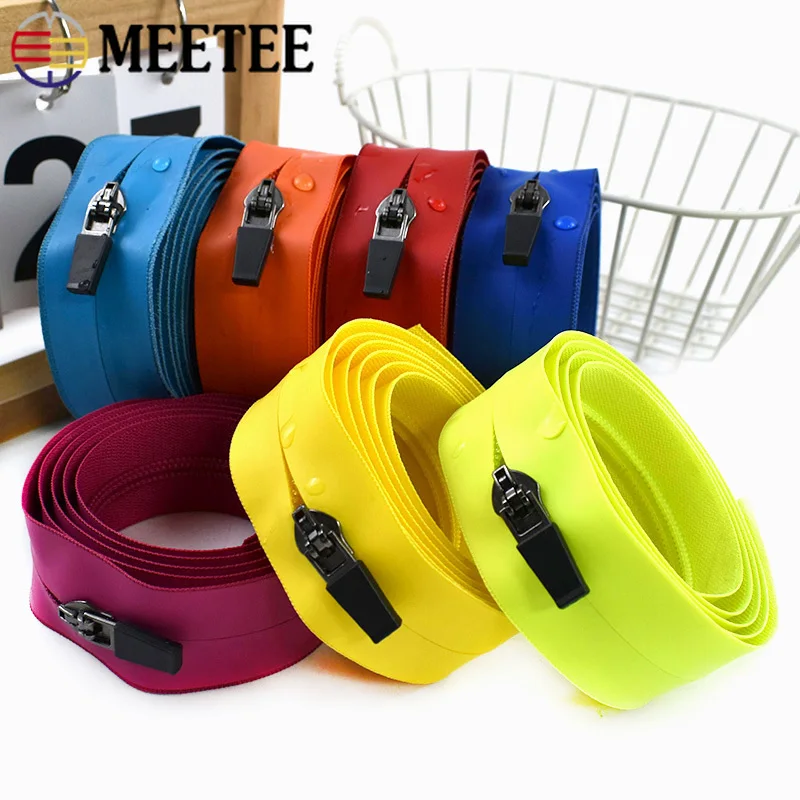 2/5Meters 3#5# Waterproof Nylon Zippers With Slider Tent Sport Clothes Replace Zipper Backpack Replace Zips Sewing Accessories