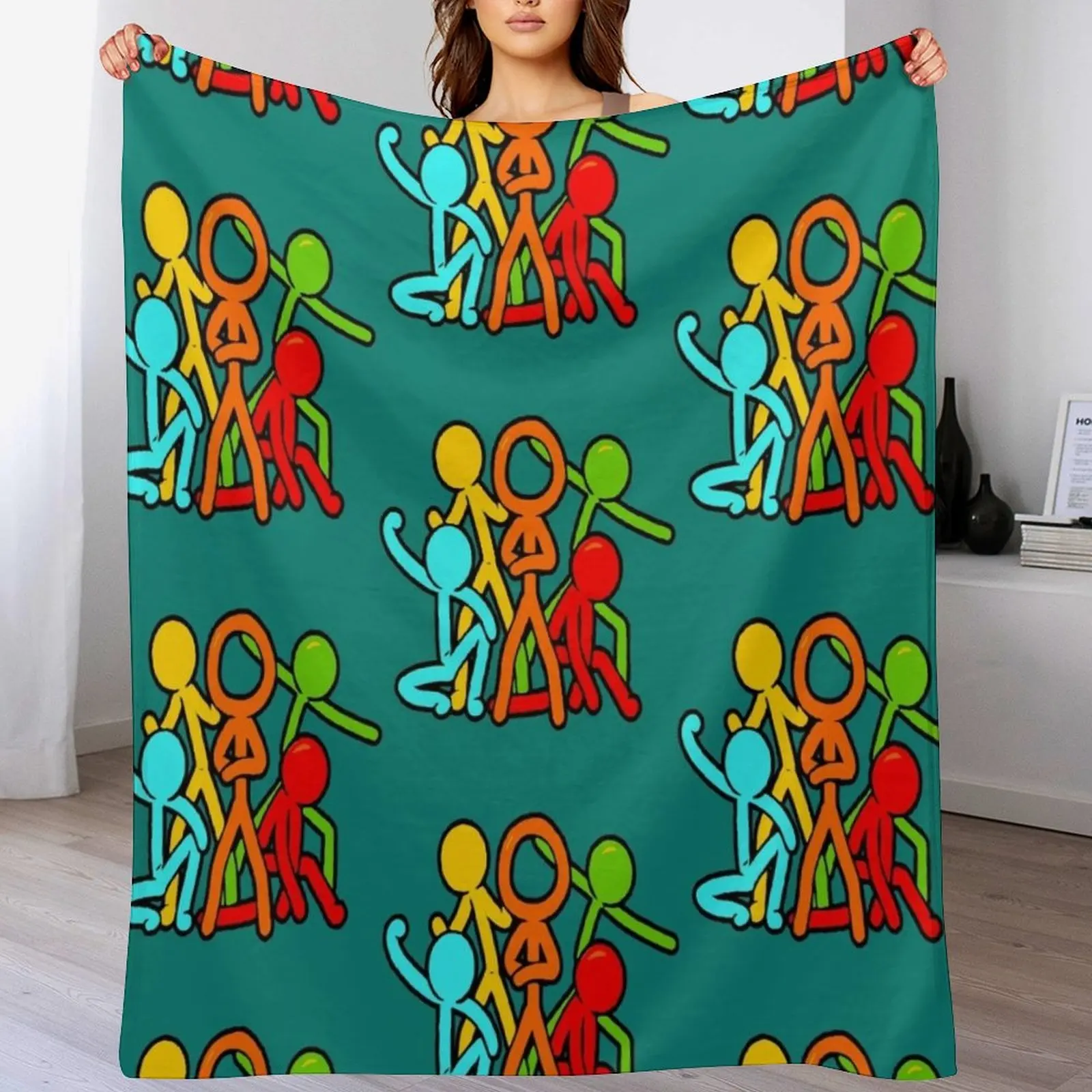 Alan becker Kids Pullover Hoodie Throw Blanket Ultra Plush Cozy Blanket for Napping Sleeping