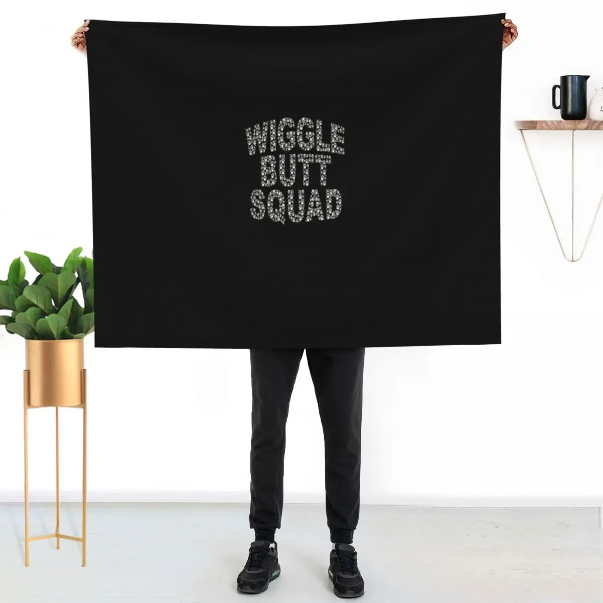 Wiggle Butts Aussie Australian Shepherd Wiggle Butt Squad Hoodie Throw Blanket Shaggy Furry Soft Blanket for Bedroom Living Room
