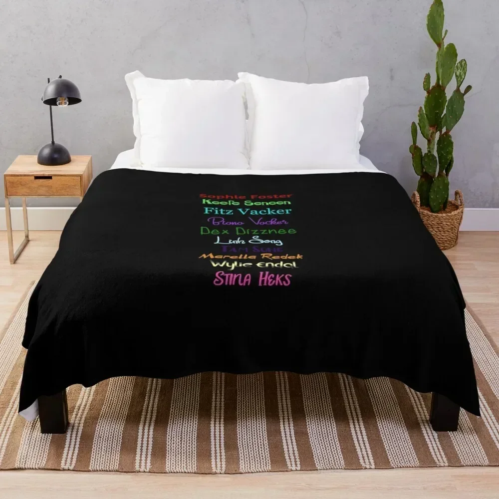 Kotlc Main Character Names Lightweight Hoodie Throw Blanket Summer Cool Breathable Blanket for Sleeping