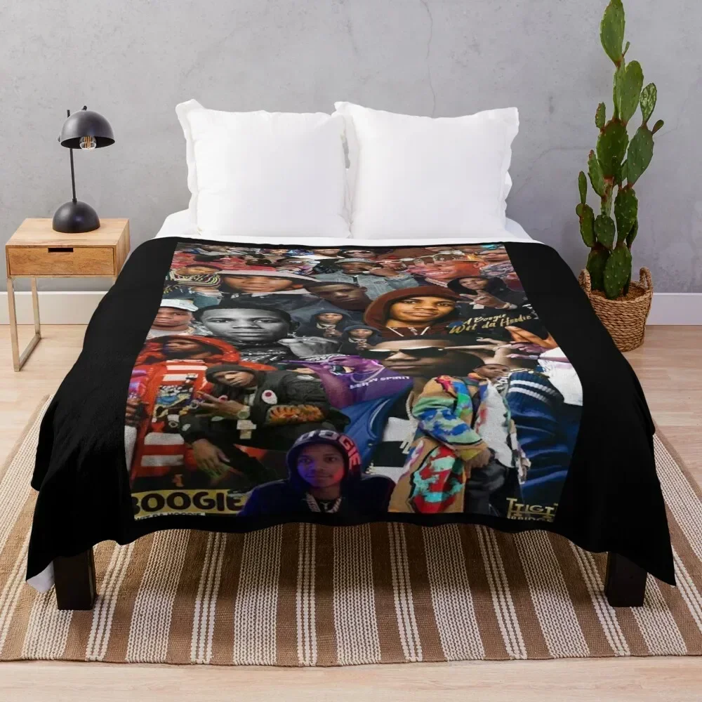 Gift For Men A Boogie Wit Da Hoodie Gifts For Fan Throw Blanket Cozy Microfiber Throw Blanket for Home Bedroom