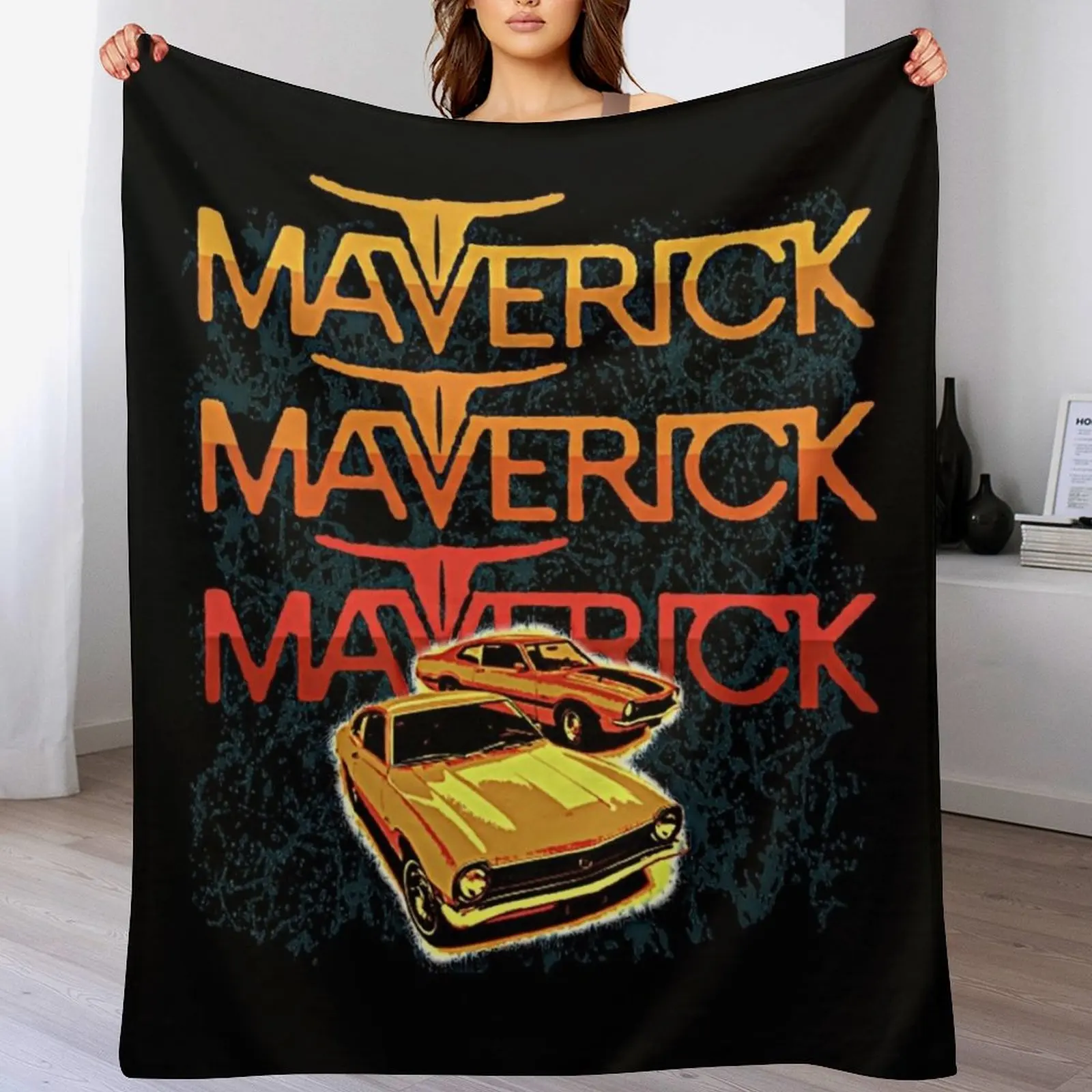 Maverick T-Shirt Throw Blanket Warm Napping Blanket for Office Couch Bed
