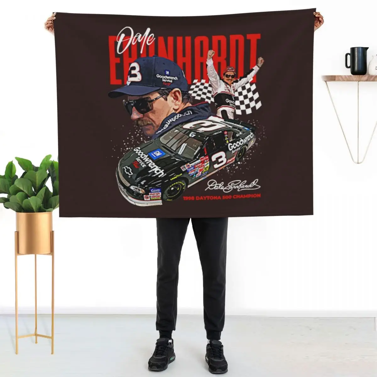 Dale Earnhardt T-Shirt Throw Blanket Warm Napping Blanket for Office Couch Bed