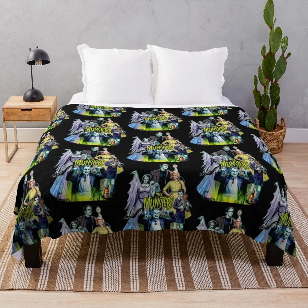 THE MUNSTERS FAMILY PORTRAIT Classic T-Shirt Throw Blanket Warm Napping Blanket for Office Couch Bed