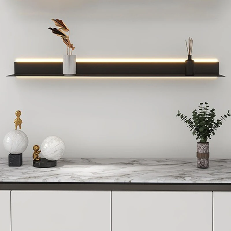 Bedroom Wall Mounted Shelf Aesthetic LED Office Organizers Wall Shelf Nail Polish Living Room Storage Shelves Gaming Home Decor