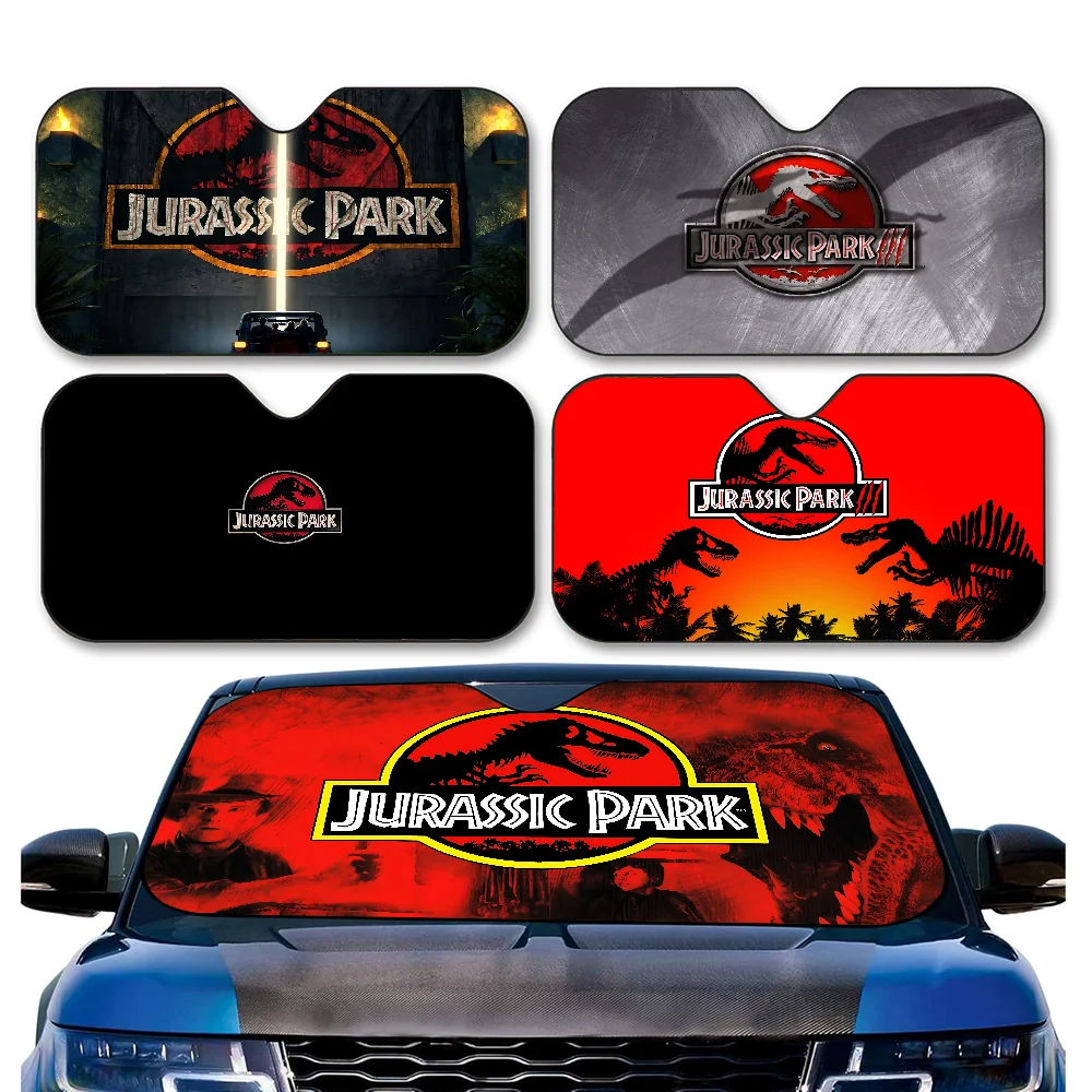 Jurassic Park Windshield Sun Shade Foldable Car Front Covers Car Sunshade For Car Accessories Blocks Uv Rays