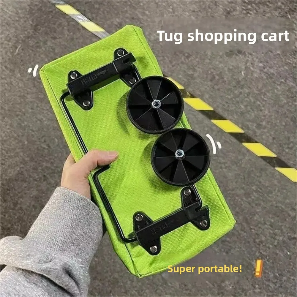 Portable grocery cart, small cart, household foldable backpack shopping bag