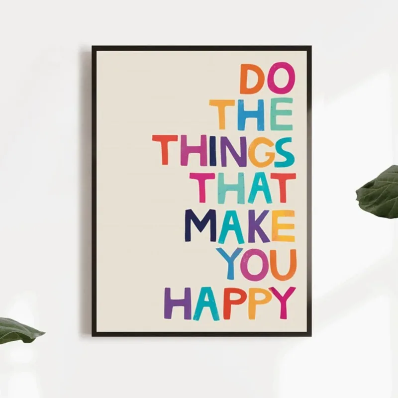 Inspirational Quote Canvas Poster - Frameless Motivational Wall Art for Living Room, Bedroom, Home Office Decor