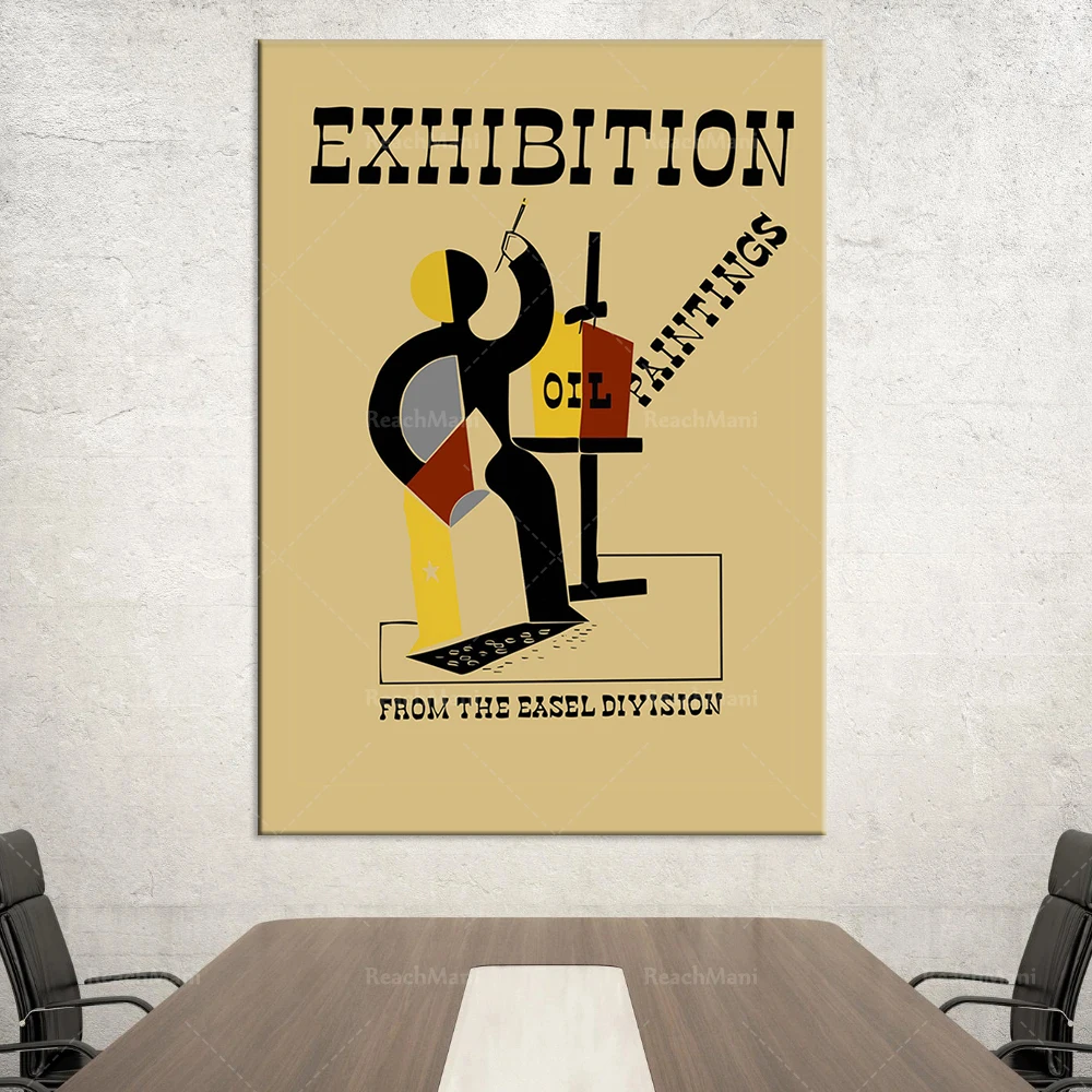 Art Nouveau Exhibition Poster Vintage Style Wall Art Decorative Print for Home Office