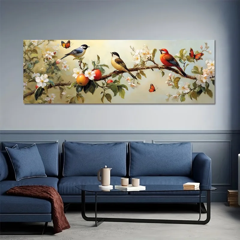 1pc Large Size Beautiful Chinese Style Poster Canvas Art Painting Poster Frameless Wall Art for Home Decor, Office, Living Room