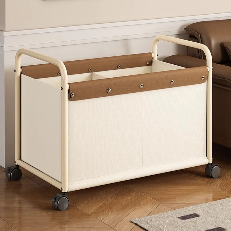 Movable Fabric Storage Cart Kids' Room Organizer - Home Storage Rack for Backpacks Snacks & Toys - Portable Organizing Solution