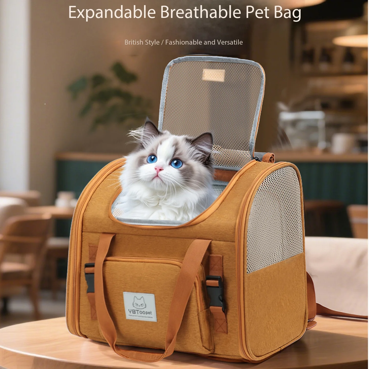 Home Cat bag is expandable, breathable and portable for outdoor use. Large space cat backpack, space capsule pet bag, dog bag