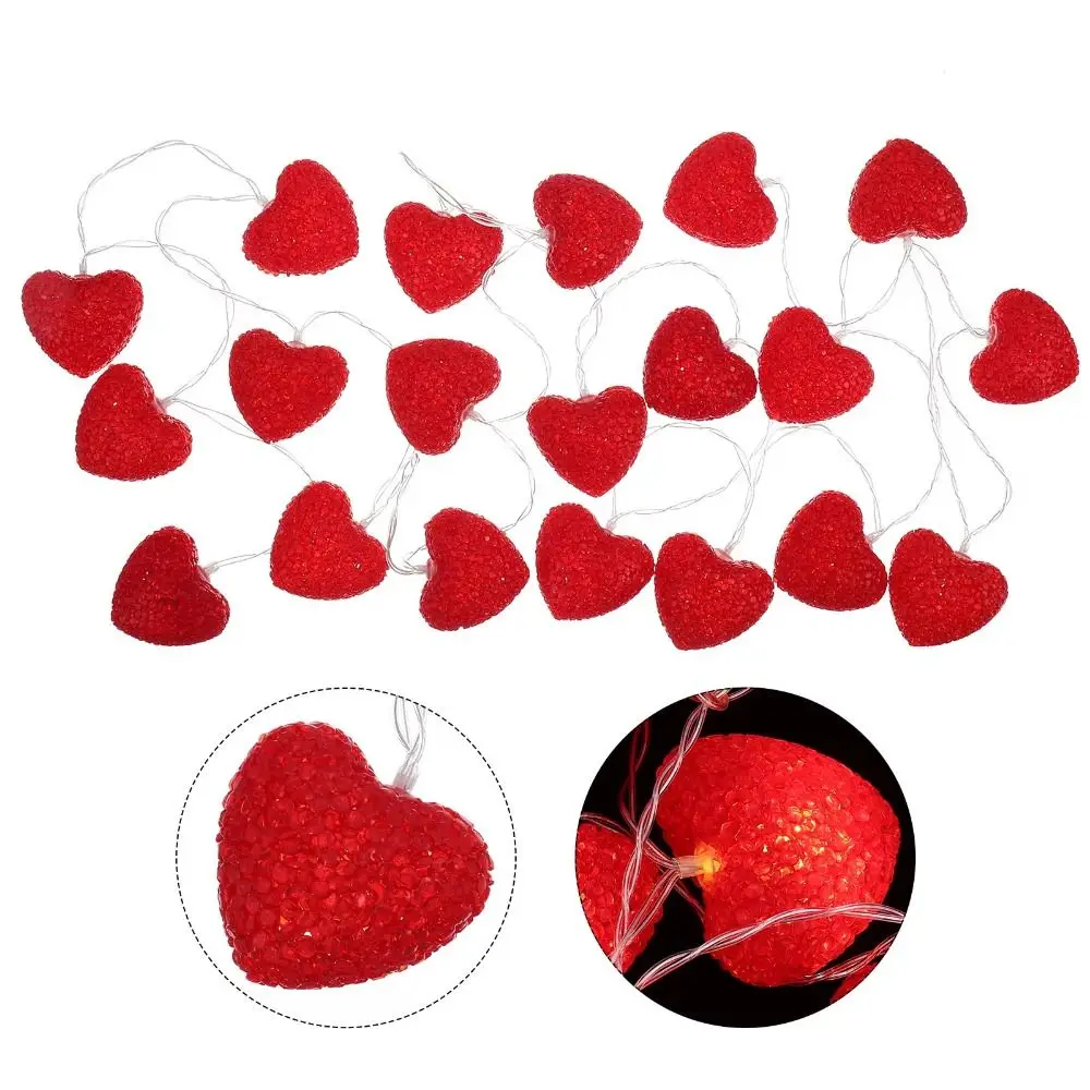 USB Port Heart Curtain Fairy Light Love Creative Valentine Day LED String Lights Red Pink Beautiful LED Atmosphere Light