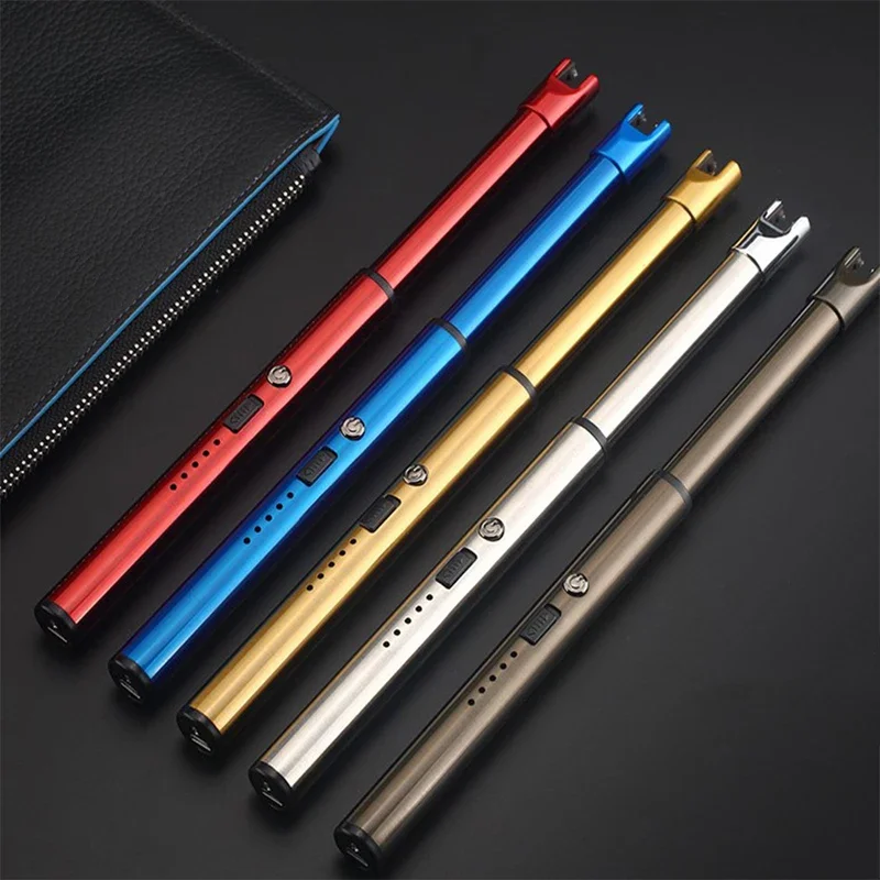 New USB Rechargeable Arc Windproof Lighter, Kitchen Cooking Igniter, Portable Outdoor Barbecue Lighter, Cigarette Accessories