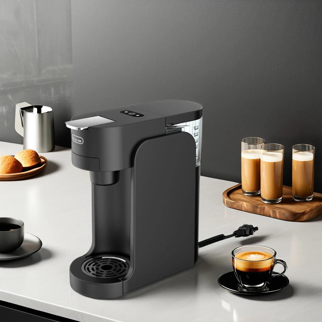 Capsule Coffee Machine High Pressure Home Office Single Serve Mini Espresso Coffee Maker With Removable Water Tank
