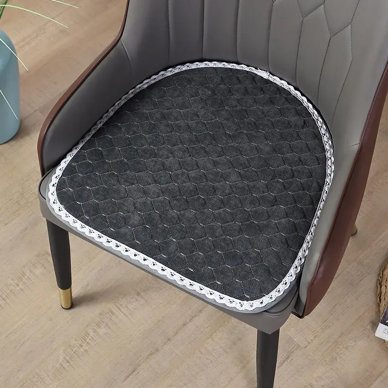 European Style Seat Cushion Business Negotiation Office Chair Makeup Nail Art Sofa Chair Mats  Semi-circular Chair Pad Backrest