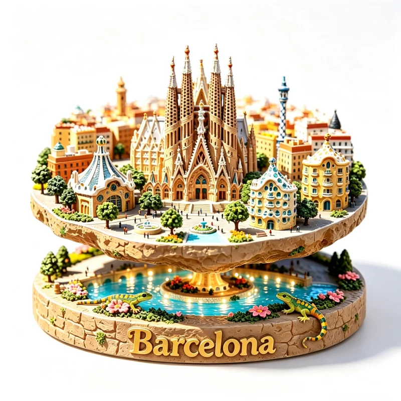 Spain Metal Fridge Magnets Barcelona Travel Souvenirs Sagrada Família Fridge Stickers Wedding Gifts Home Decoration