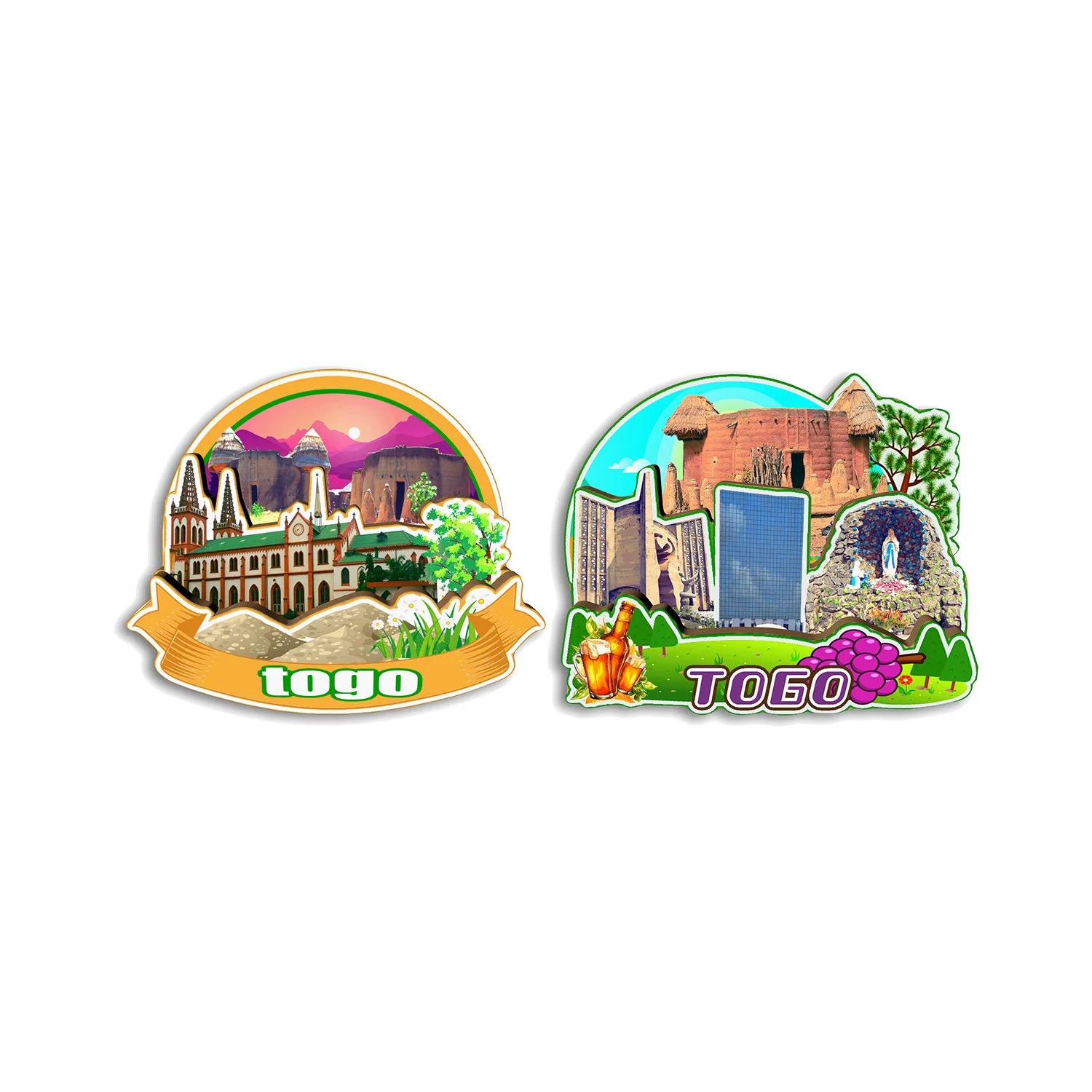 Togo Fridge Magnet Travel Souvenir Gift Handmade Decorative Refrigerator Sticker Home