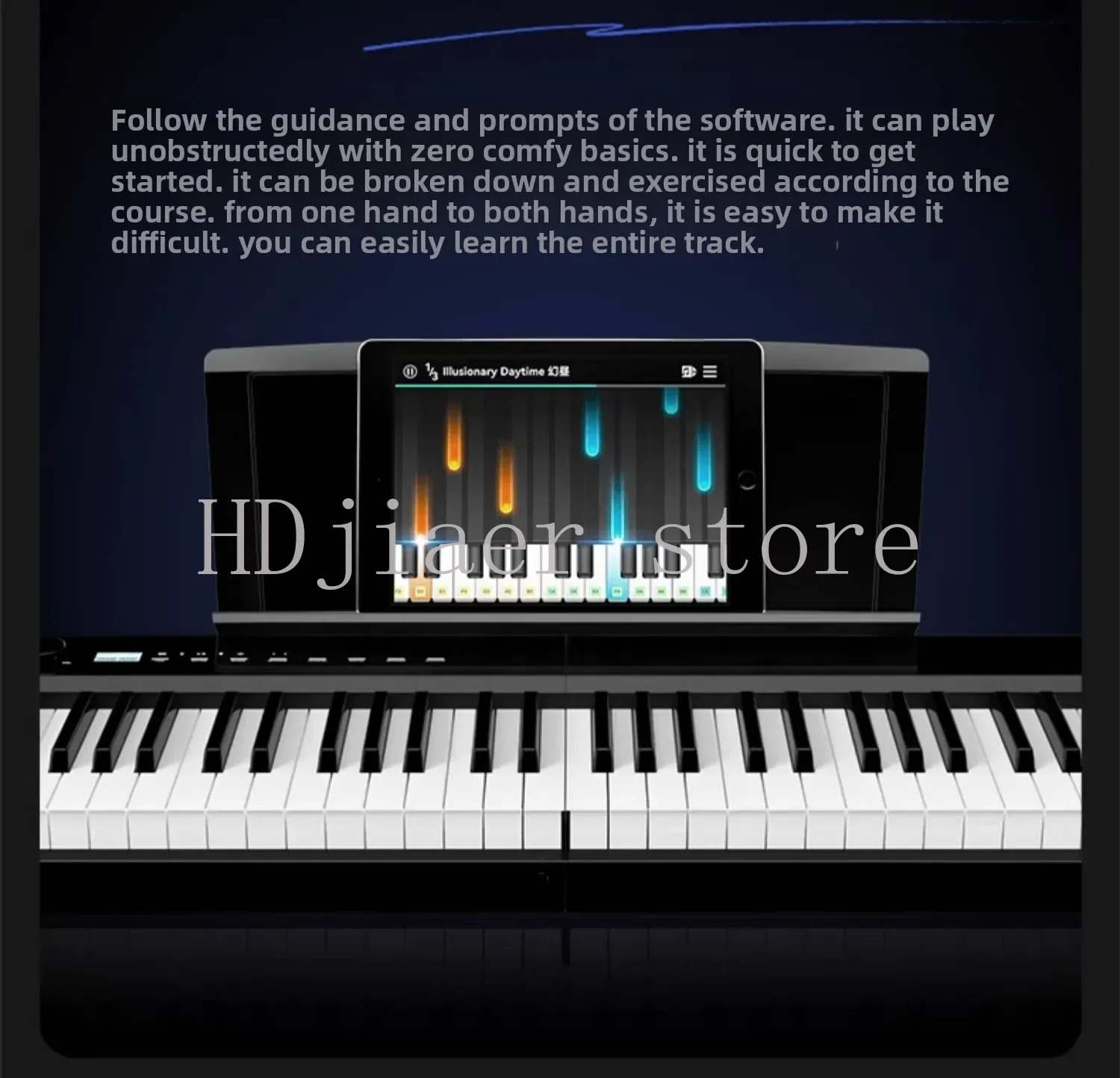 Terence V70 Foldable Heavy Hammer Electric Piano 88 Keyboard Portable Beginner Home Professional Electronic Piano