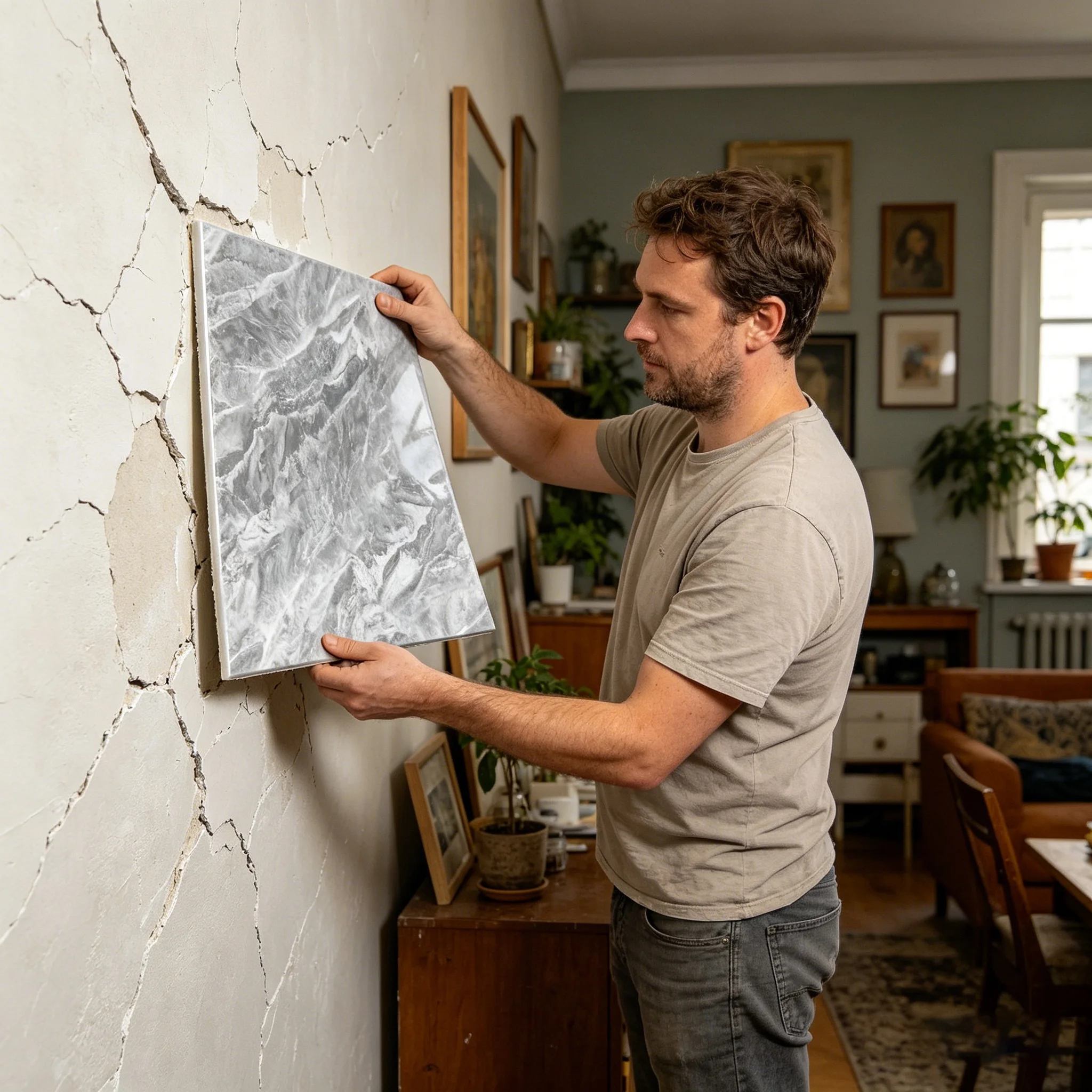 Self Adhesive Home Wall Paneling Peel and Sticker Marble Tile Wallpaper Waterproof Room Decoration Bedroom Wall Decor Stickers