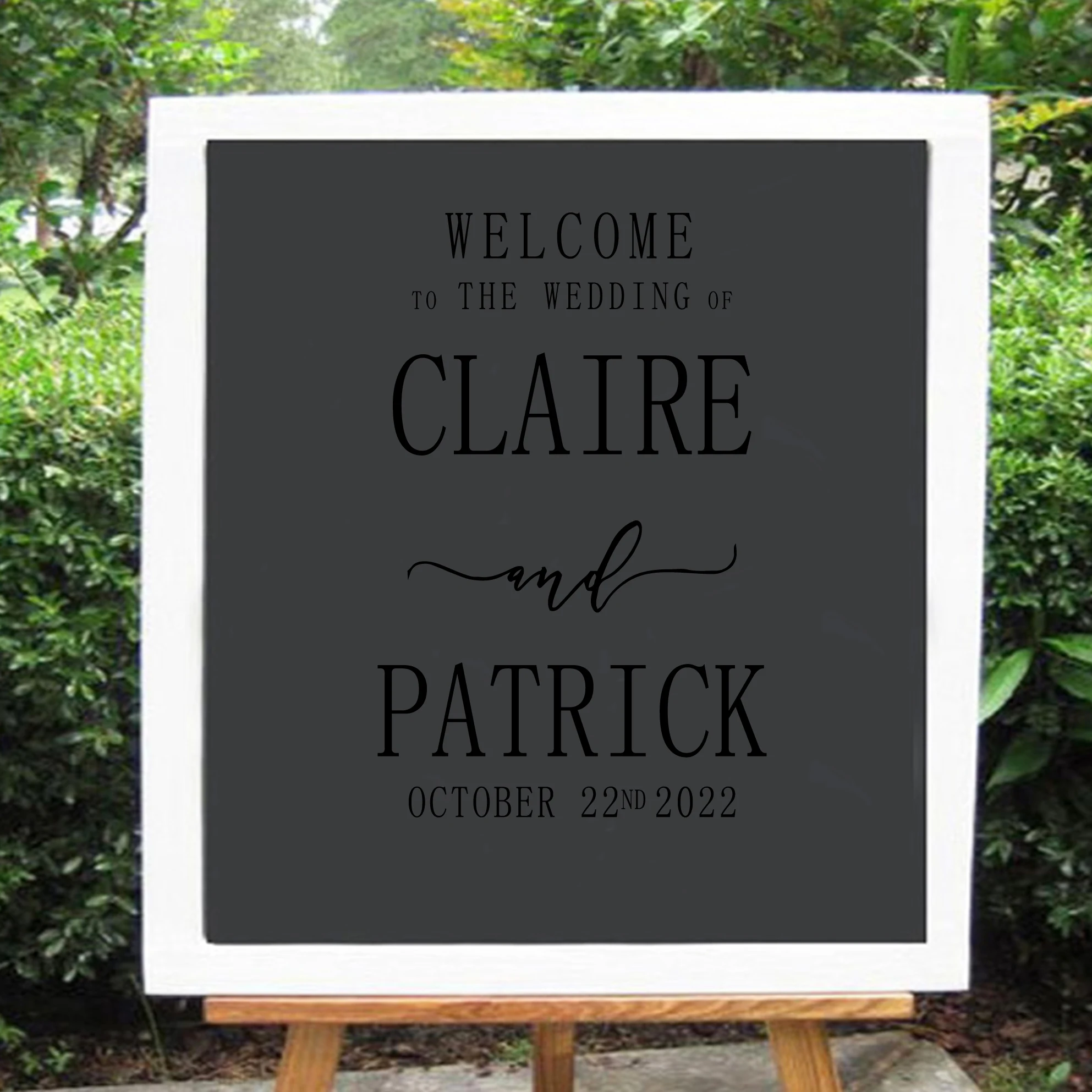 1 pc pretty wedding sign customize text Sticker Waterproof Vinyl Wallpaper Home Decor For Kids Rooms Decal Creative Stickers