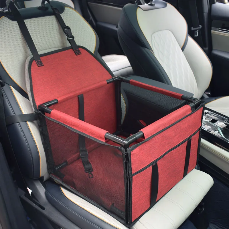Premium Waterproof Pet Car Seat - Anti-Slip & Washable Dog Car Bed with Safety Belt for Travel #PetTravel #CarEssentials