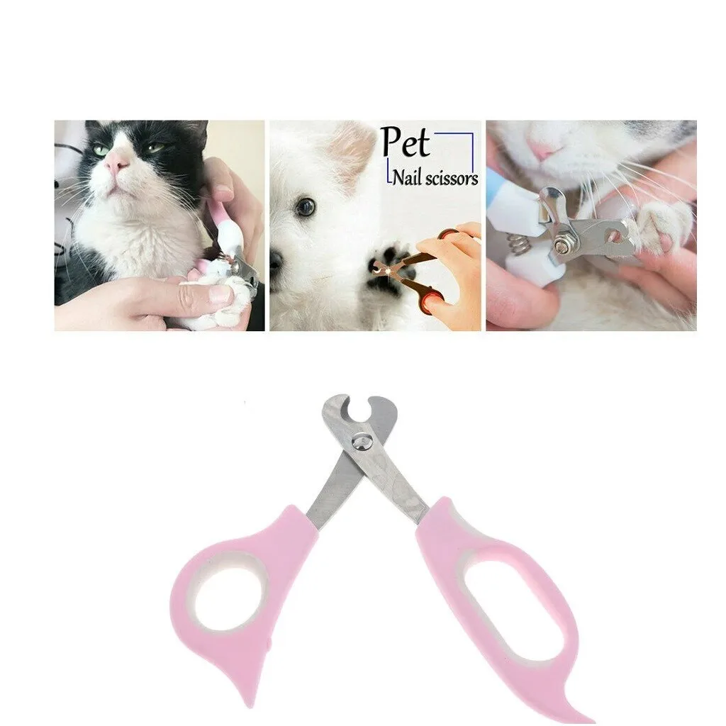 Pet Nail Clippers for Dogs Cats Rabbits Small Animal Grooming Tool Pink Trimmer Claw Cutter Pet Care Accessories Fast
