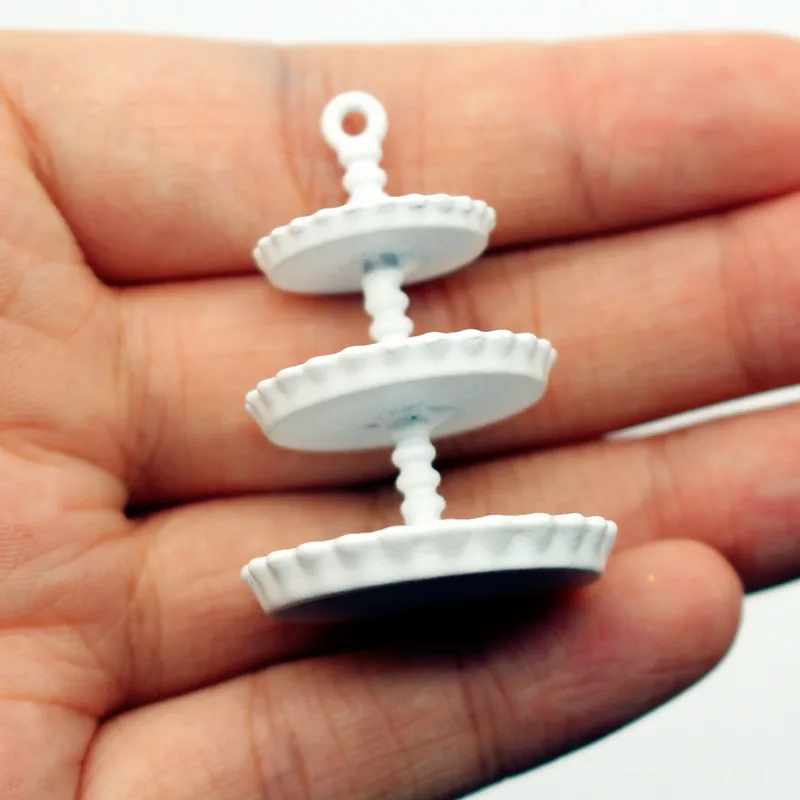 Dollhous Mini Cake Stand Cake Tower Plate Model Kitchen Scene Simulation Miniature Scene Doll Accessories Home Decor Decoration
