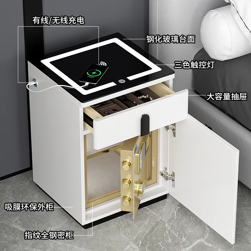 LTT Smart Bluetooth Speaker Bedside Table Safe Home Office Drawer File Locker
