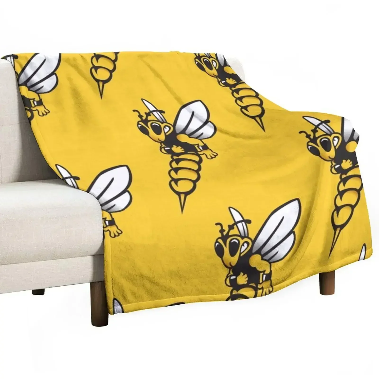 Superior Yellow Jackets Throw Blanket Luxurious Soft Blanket Holiday Gift for Family