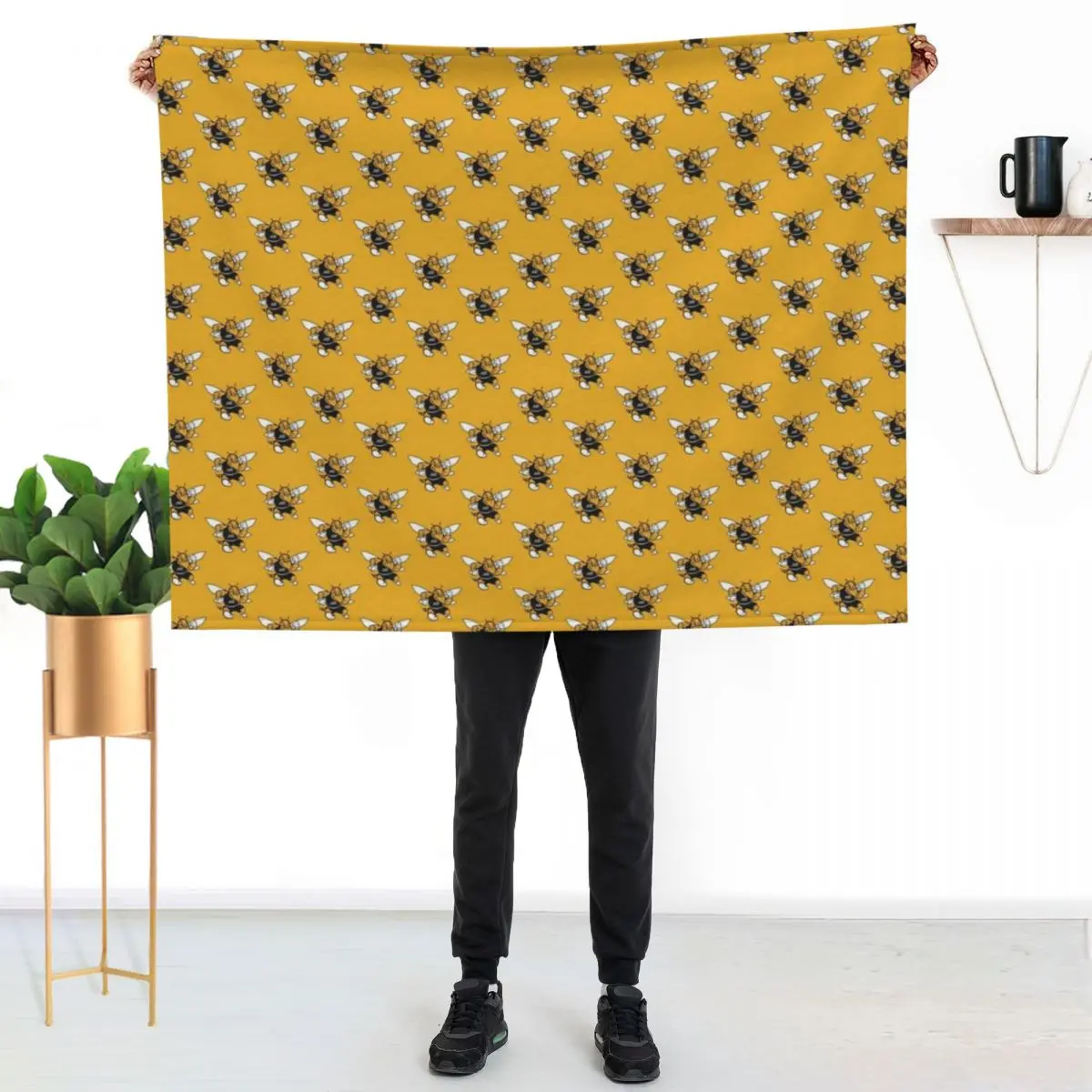 American International College (AIC) Yellow Jackets Throw Blanket Fade Resistant Durable Throw Blanket