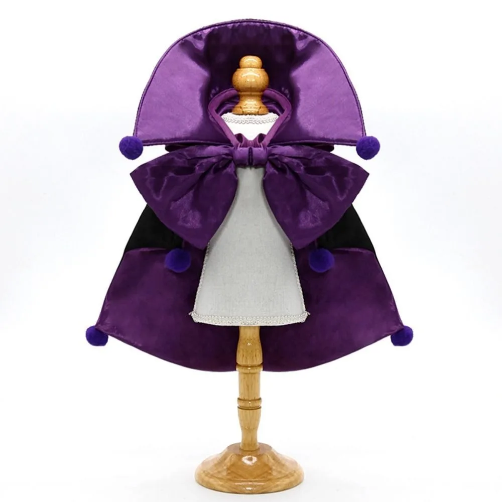 Stand-collar Halloween Pet Costume Adjustable Easy To Wear Dogs Knight Cape Soft Fabric Bow Kitten Puppy Dress All Saints' Day