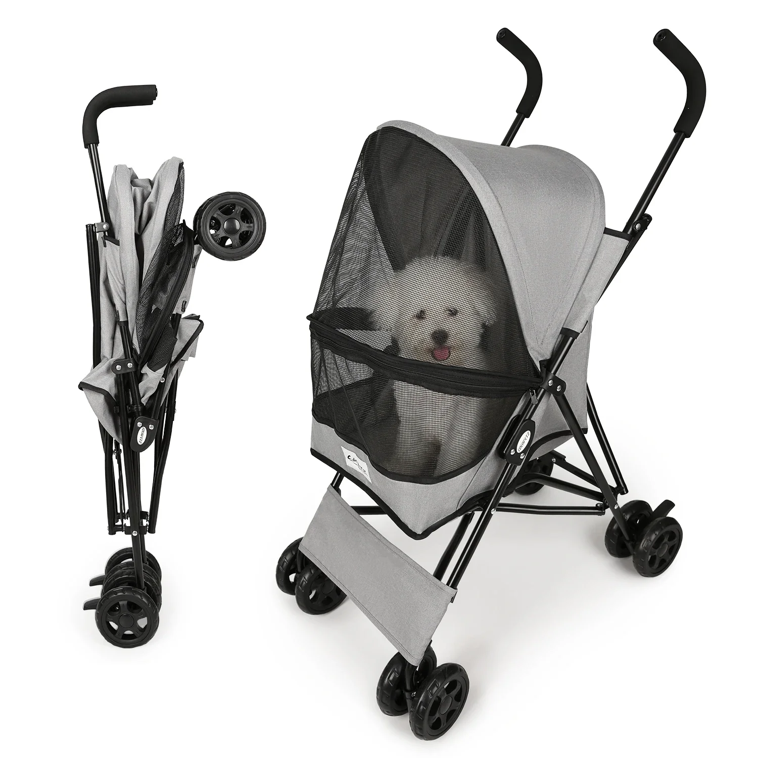 Foldable Pet Stroller Lightweight Dog Cat Teddy Cart Outdoor Travel Portable Pet Strollers Dogs Accessories