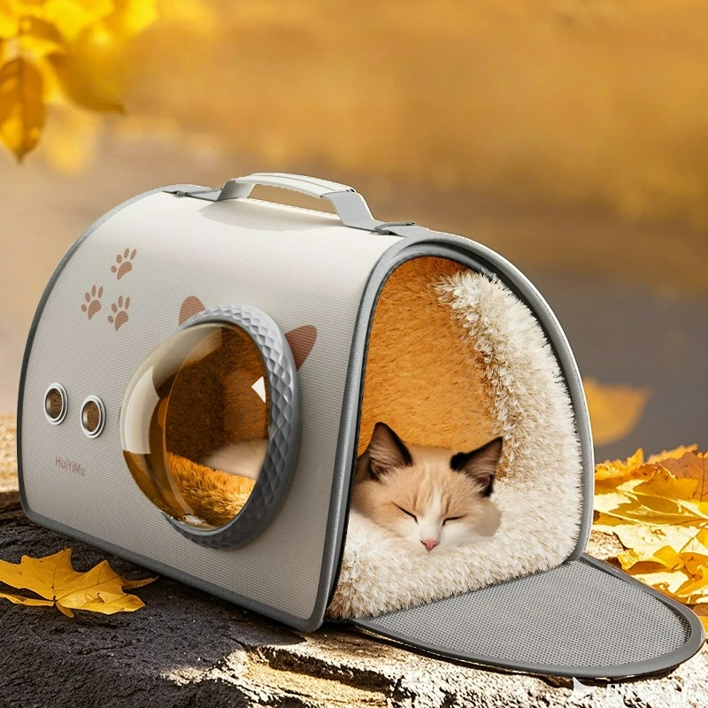 Winter Pet Carrier Backpack Portable Airline Approved Stress Relief Capsule for Cats and Small Dogs Travel Shoulder Bag