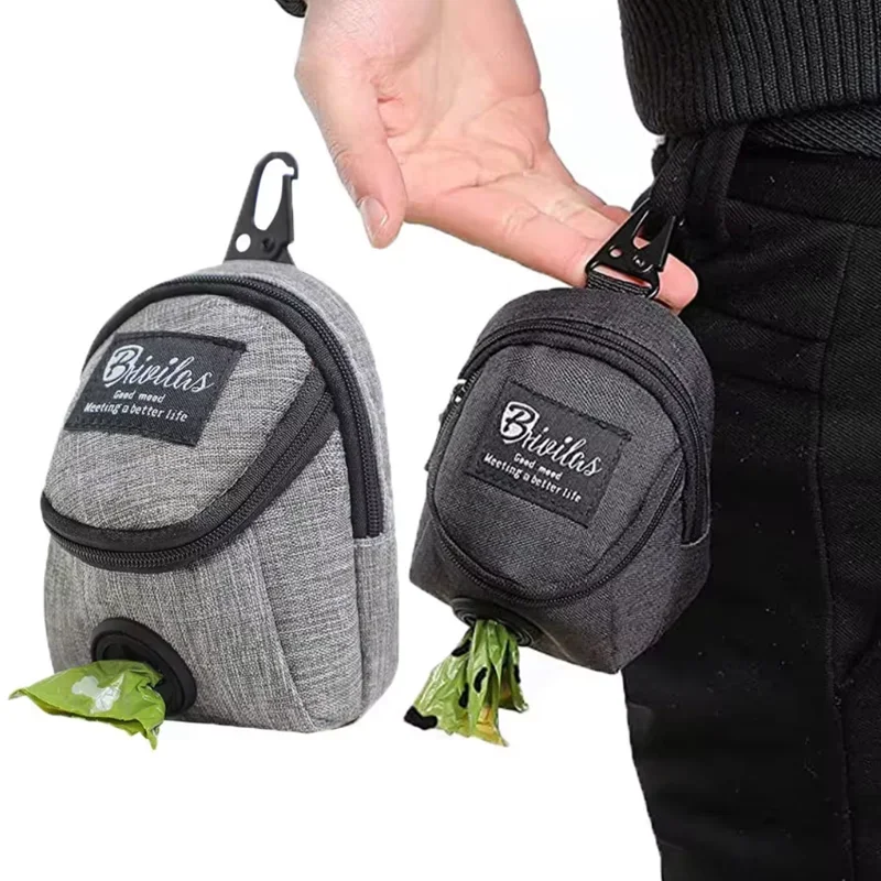 Multifunction Dog Treat Pouch & Poop Dispenser - Portable Training Bag for Outdoor Travel, Durable Pet Accessories New