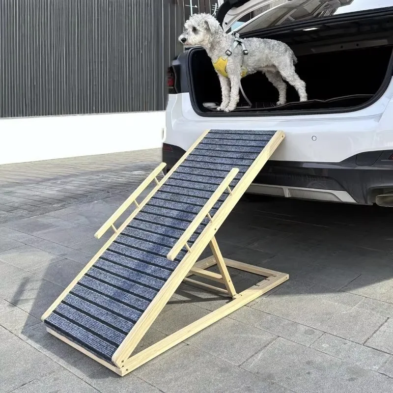 Wooden Foldable Pet Steps Portable Rectangle Dog Stairs Ramp for Car & Outdoor Travel New Year's Pet Accessories