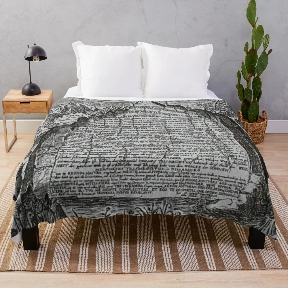 Emerald Tablet Throw Blanket Reusable Durable Soft Blanket for All Seasons