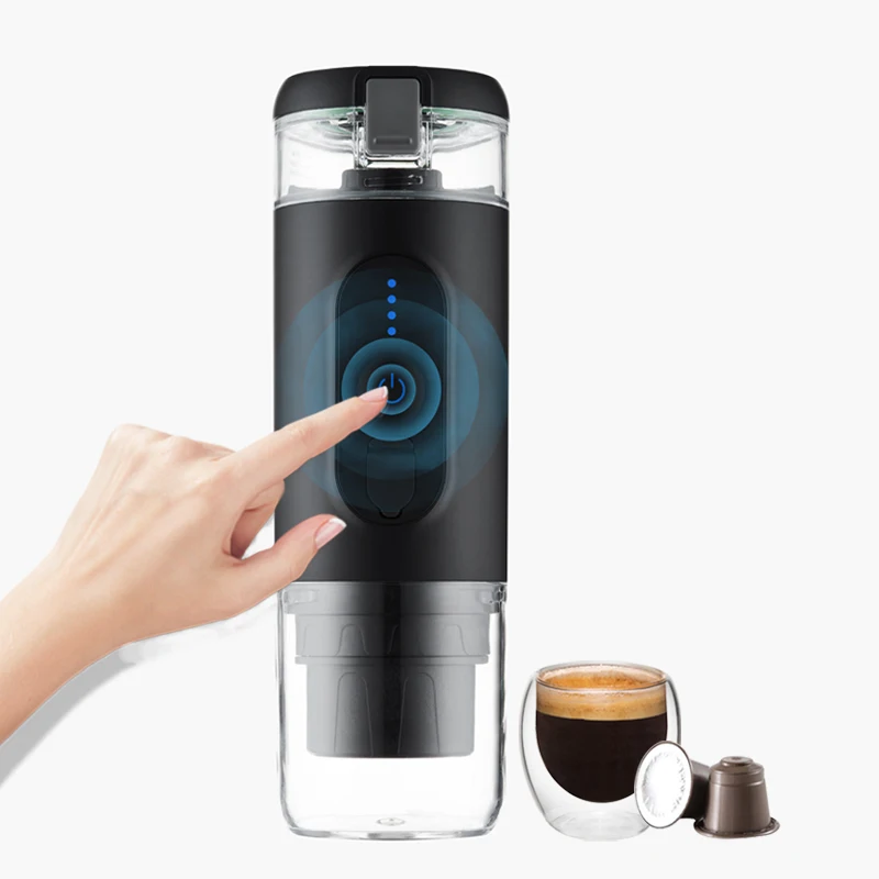 NEWLE Portable Espresso Machine Handheld Coffee Maker 18Bar Pump 2 In 1 Capsule And Powder Nespreso Capsule With Milk Frother