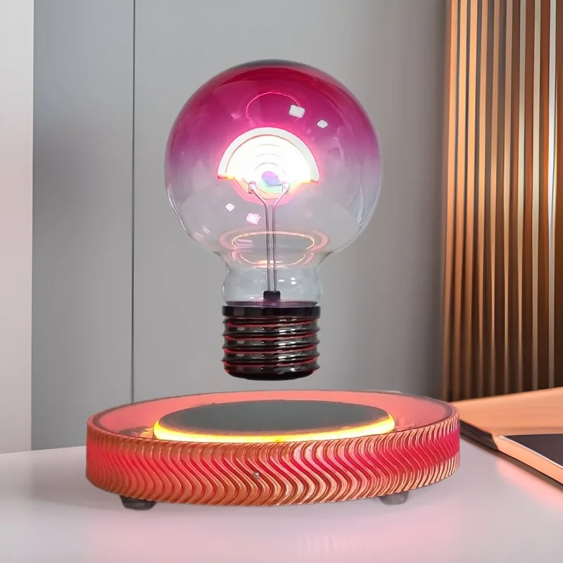 Magnetic Levitation Lamp Creativity Floating Glass LED Bulb Home Office Desk Decoration Birthday Gift Table Novelty Night Light