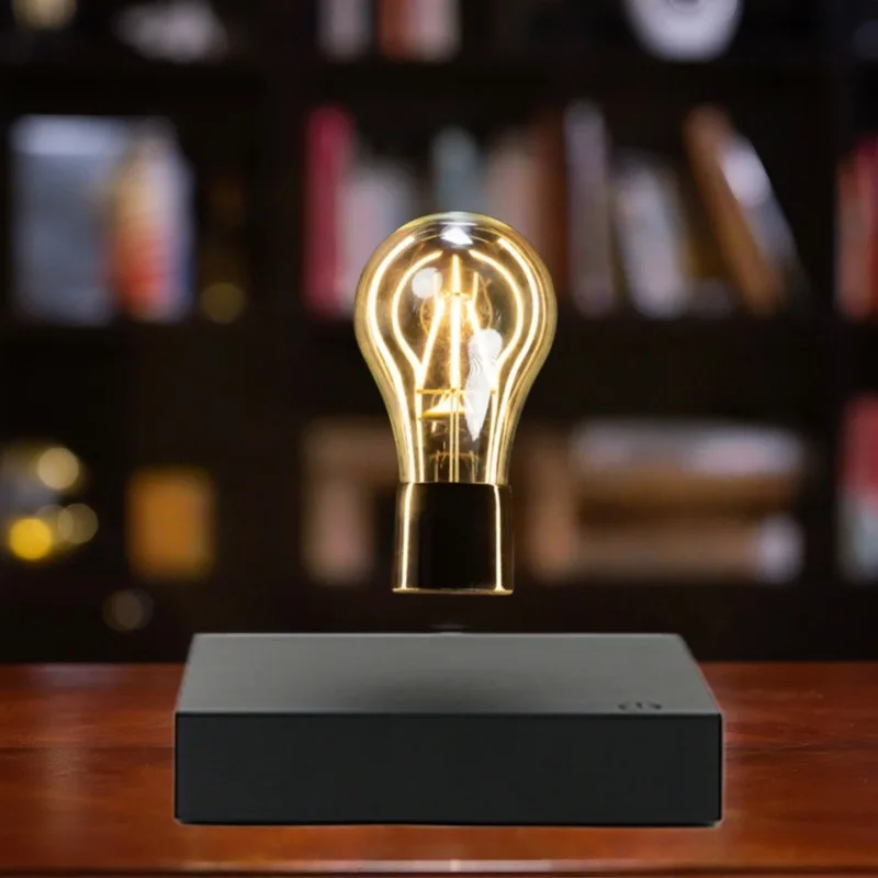 Magnetic Levitating Floating Wireless LED Light Bulb Desk Lamp for Unique Gifts, Room Night Light, Home Office Decor Tech Toys