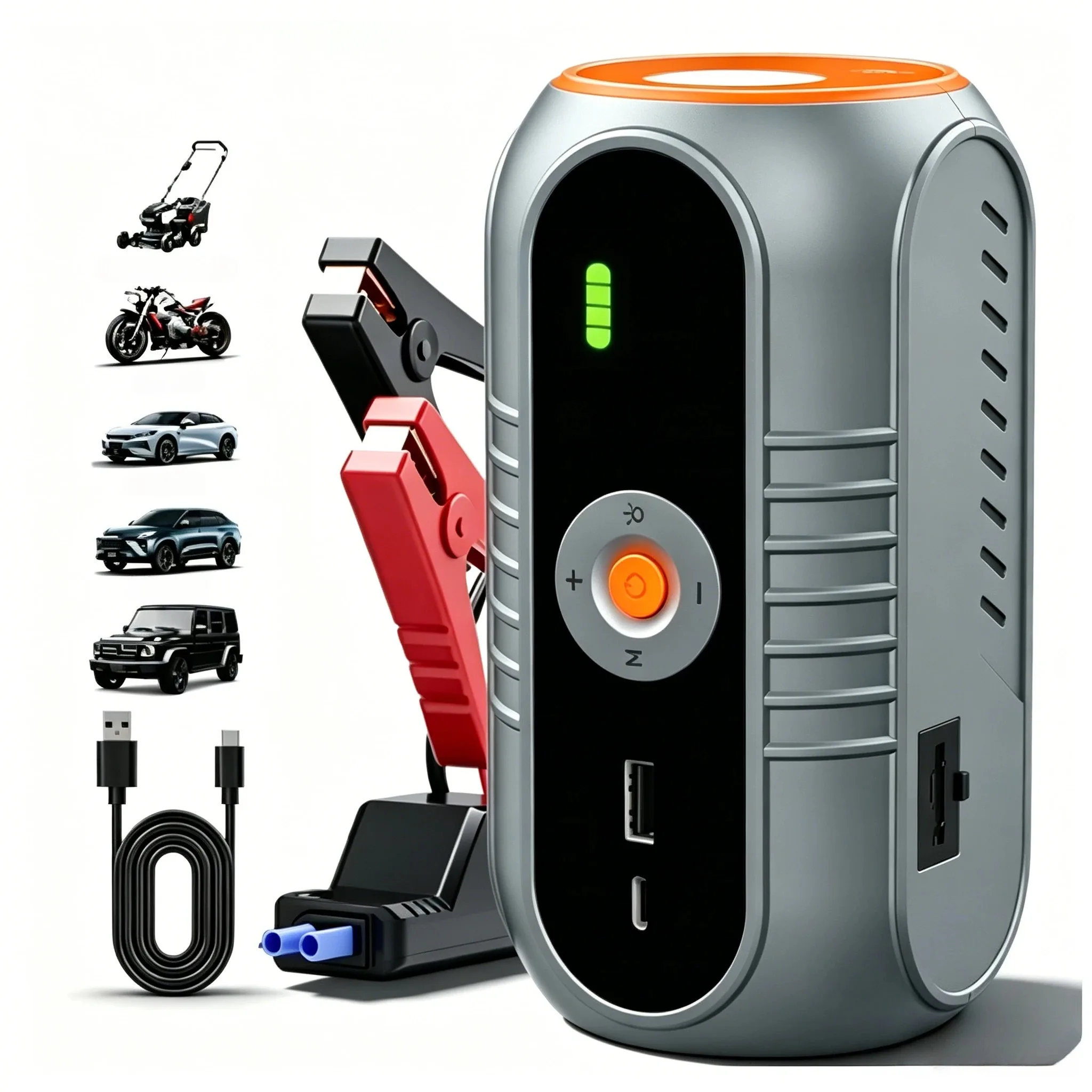 Jump Starter with Air Compressor Jump Starter 150PSI Air Pump Multifunctional Tire Inflator Power Bank Lighting for Car