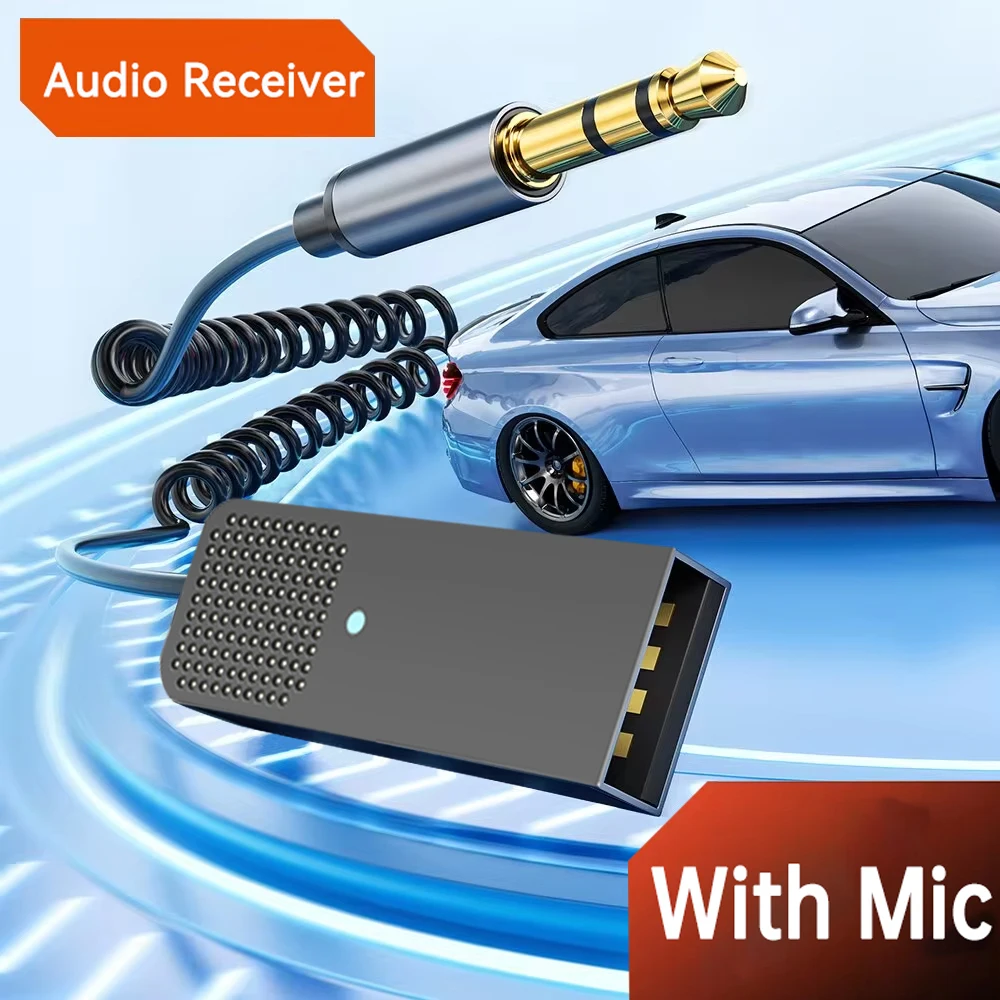 New Upgrad Bluetooth Car AUX Adapter USB To 3.5mm Stereo Hifi Music Wireless Audio Receiver Dongle Handsfree For Car BT Transmit