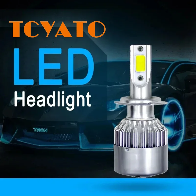 TCYATO  2x C6 led Car Headlight H7 LED H4 Bulb H8 H1 H3 H11  9005 9006 9007 881 880 H13 9012  Fog Lights 3000K 6000K 8000K
