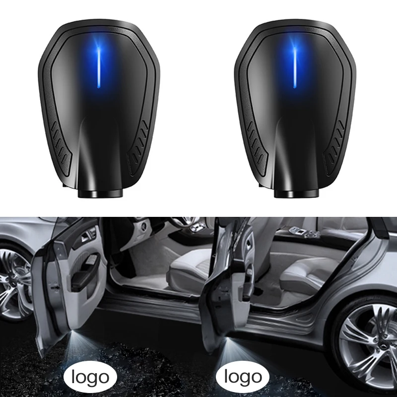 2pcs Universal Car Door Welcome Logo Light Car Styling LED Projector Laser Logo Ghost Shadow Lamp Night Lights Car Accessories