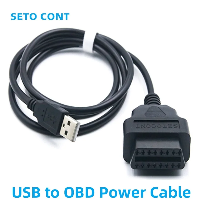OBD 16 Pin Female to USB Cable 1M OBD2 Converter OBDII Connector Power Supply Charging Cable for Auto GPS Tracker OBD Device