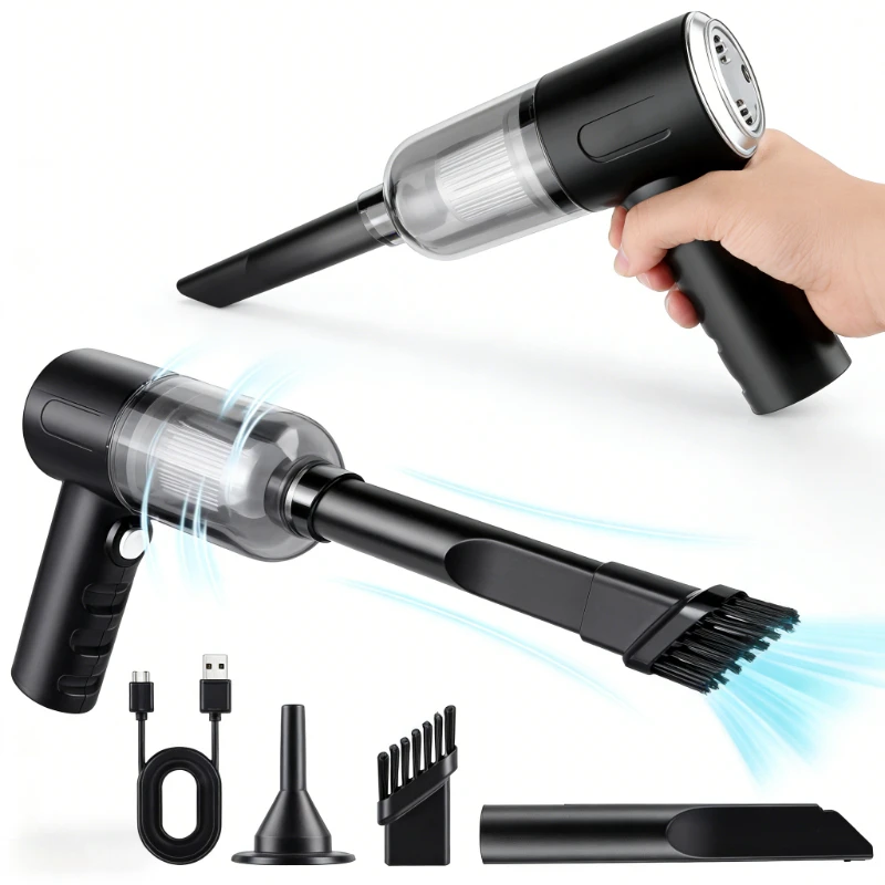 Wireless Car Vacuum Cleaner USB Charging 1200mAh Portable Cleaning Appliance Mini Wet and Dry Blow Vacuum Cleaner Household