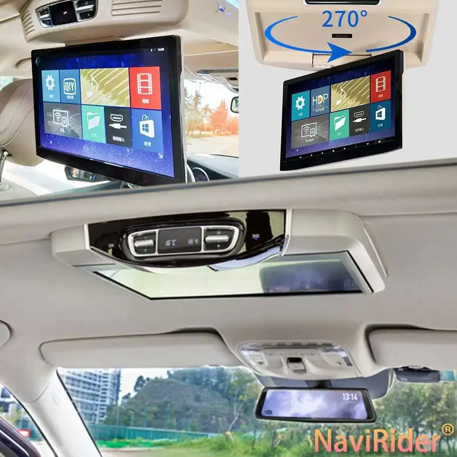 1920*1080 For Benz V260 V260L V-class Roof Screen Ceiling Monitor Android 12 Multimedia Video Player Mirror Link Remote Control