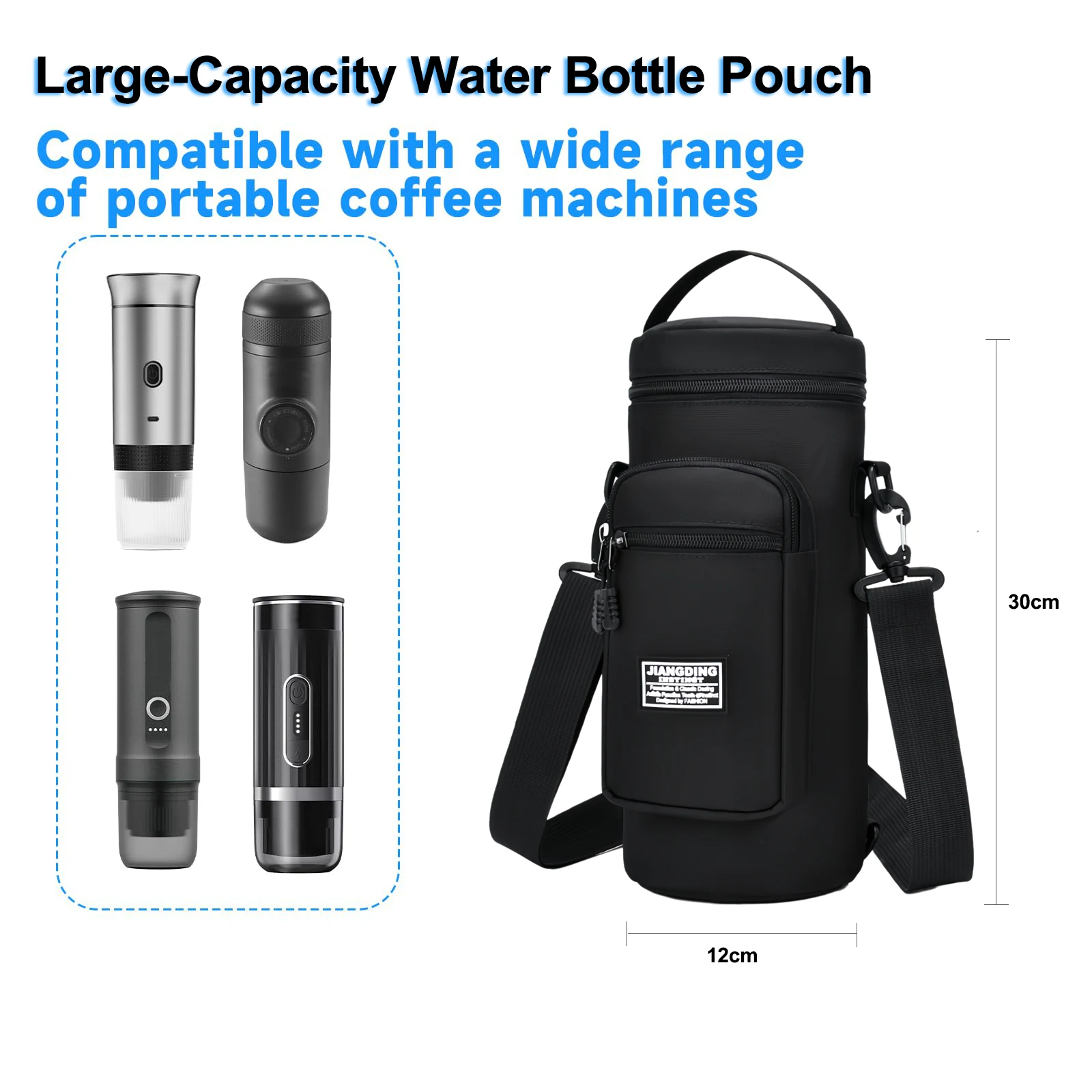 Portable Espresso Maker Carry Bag, Travel Coffee Maker Organizer Pouch with Capsule Storage Bag for RV Camping Car /Adjustable s