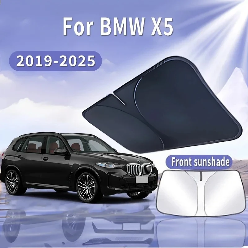 Foldable Car Sun Visor For BMW X5 2019~2025 2020 2021 Front Windshield Sunshade Heat Insulation Summer Cooling Auto Accessories