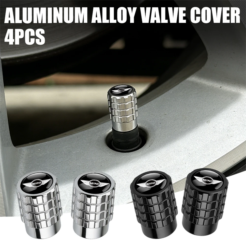 4Pcs Car Styling Wheel Tyre Valve Caps Stem Cover Decor Auto Accessories For MINI Cooper S JCW WORKS R55 R56 F55 F56 R57 R58 R59